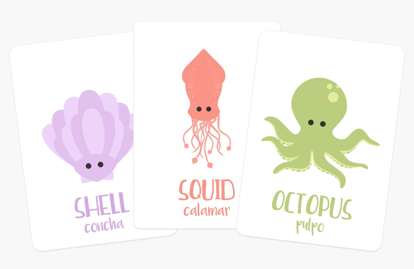 Sea Animals Flashcards GoodnightFox