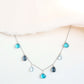 Blue Gemstone Gold Sparkler Necklace