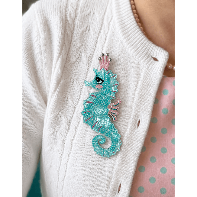Starla the Seahorse Siren Brooch by Miss Fluff x Lipstick & Chrome