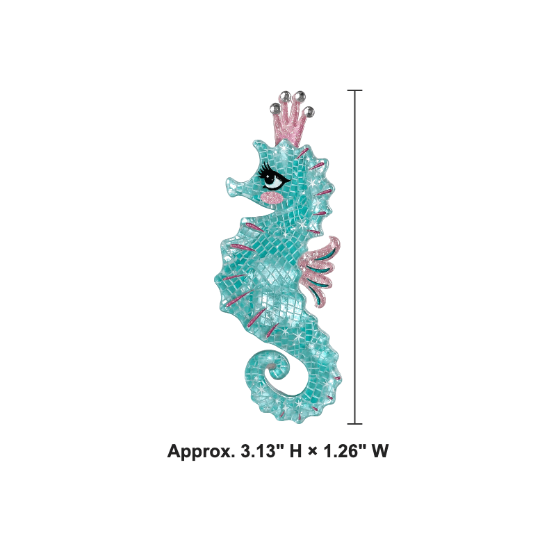 Starla the Seahorse Siren Brooch by Miss Fluff x Lipstick & Chrome