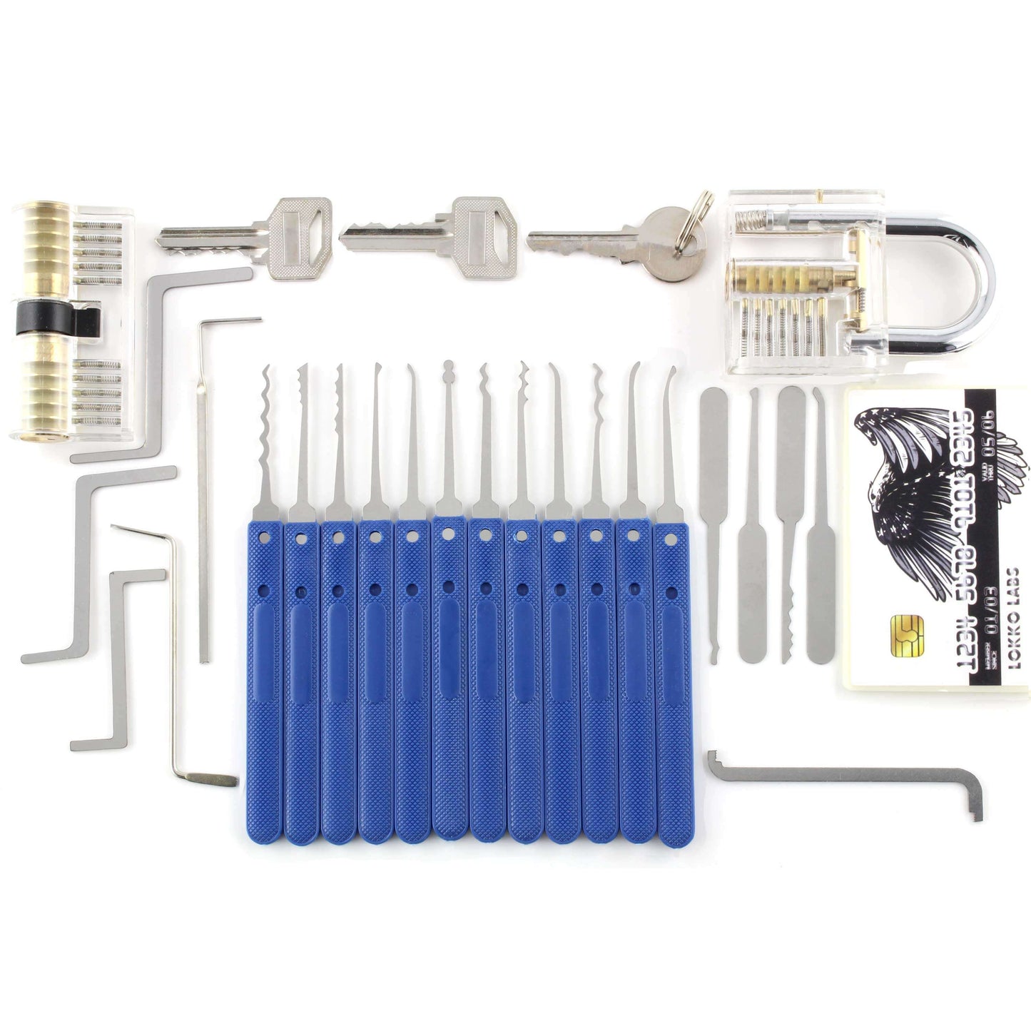 Beginners Lock Pick Set - Picks, Practice Locks, Covert Kit + How-to Guide
