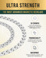 Powerful Silver Titanium Magnetic Therapy Necklace