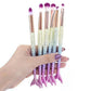 Makeup Brushes Kit Natural Tool Pencil Cosmetics Foundation Artist Mermaid Highlighter Face Set Of Bronzer Eyeshadow Lip