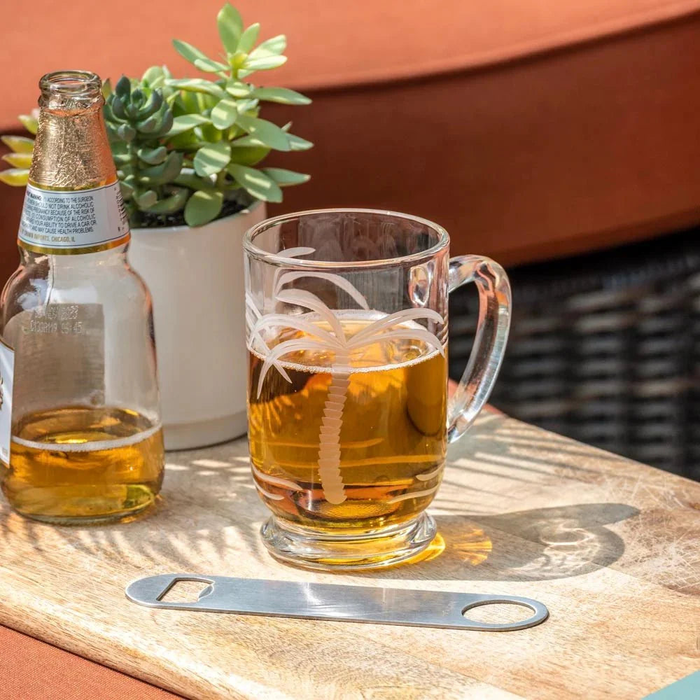 Palm Tree Etched Glassware