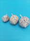 Pear Whelk Shell Trio – Fulguropsis spirata – Coastal Display Shell Decor