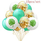 Artificial Tropical Palm Leaves For Hawaiian Luau Beach Birthday Jungle Party Wedding Home Table Decoration Accessories  Tropical Leaves with Stems Jungle Leaves Decorations for Hawaiian Luau Party Beach Baby Shower Wedding Birthday Decorations