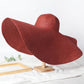 Summer Large Wide Brim Foldable Sun Hats For Women Foldable Sun Hat Wide Brim Summer Straw Floppy Beach Hat Oversized Sun Hat Modern Travel Straw Hat Fashionable Lady UV Protection Beach Hat 54-57cm