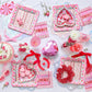 Pink Velvet Clip-On Bow Set (5 count)