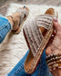 Women Flat Flip Flops New Open Toe Summer Beach Shoes Casual Slides Cross Design Sandals Knotted Flat Footbed Sandals For Ladies Open Toe Casual Summer Slide Sandals