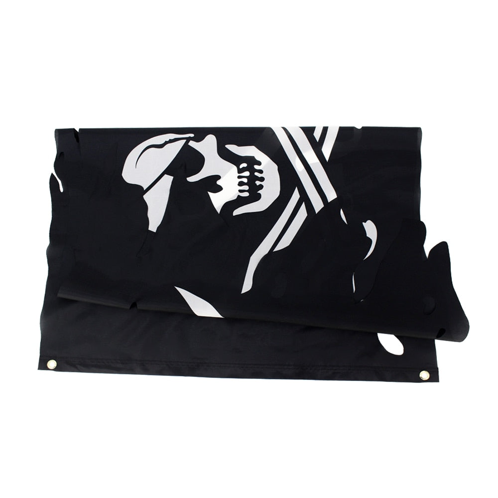 Double Skull With Knife Pirate Flag For Decoration