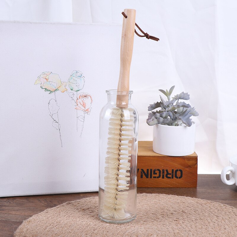 Wooden Long Handle Brush Unique design For Bottles Scrubbing / Cleaning Tool - Mermaid Quake