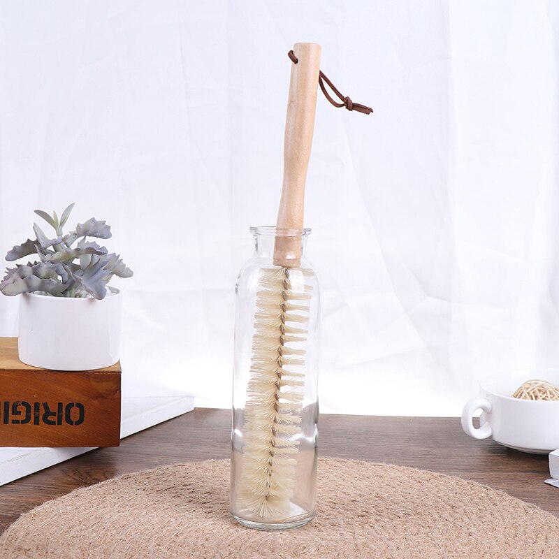 Wooden Long Handle Brush Unique design For Bottles Scrubbing / Cleaning Tool - Mermaid Quake